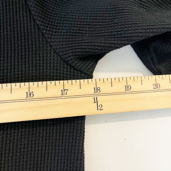 NEW Natural Life Easy Street Mini Dress Henley T-Shirt Black Waffle Knit SMALL - Picture 5 of 6